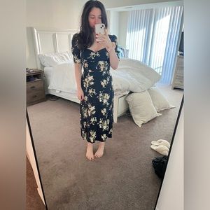 Matin Ruched Neck Midi Dress size 8